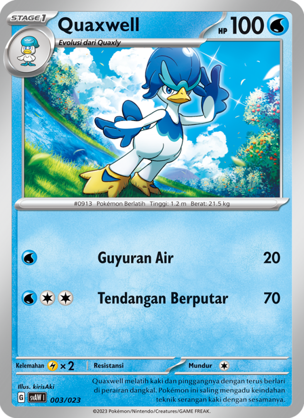 Quaxwell 003 — Quaxly & Mimikyu ex (Indonesian Pokémon TCG card)