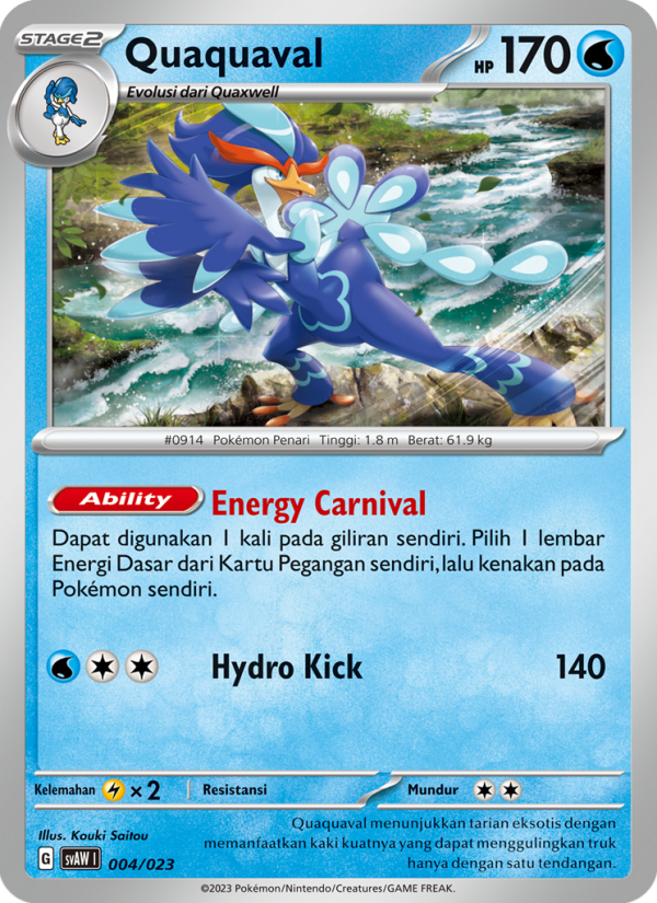 Quaquaval 004 — Quaxly & Mimikyu ex (Indonesian Pokémon TCG card)
