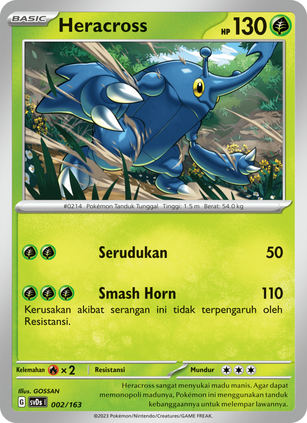 Heracross 002 — Deck Ringkas ex (Indonesian Pokémon TCG card)