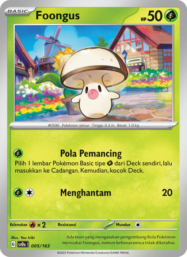 Foongus 005 — Deck Ringkas ex (Indonesian Pokémon TCG card)