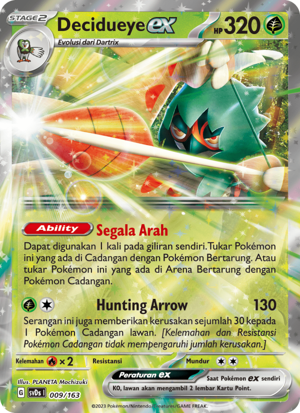 Decidueye ex 009 — Deck Ringkas ex (Indonesian Pokémon TCG card)