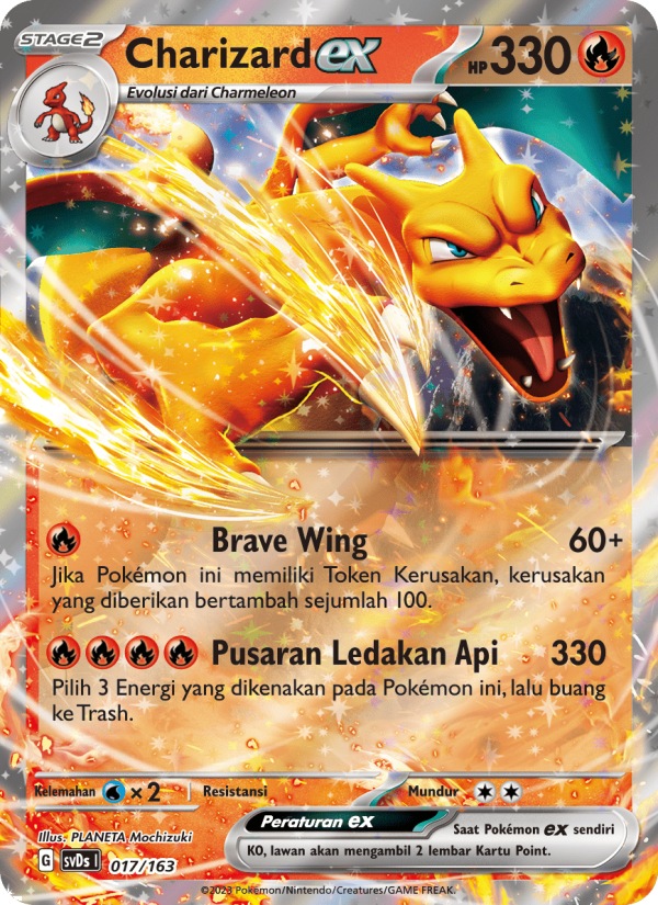Charizard ex 017 — Deck Ringkas ex (Indonesian Pokémon TCG card)