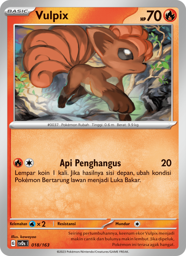 Vulpix 018 — Deck Ringkas ex (Indonesian Pokémon TCG card)