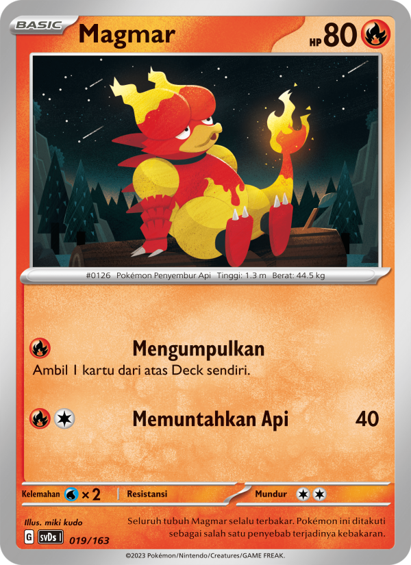 Magmar 019 — Deck Ringkas ex (Indonesian Pokémon TCG card)