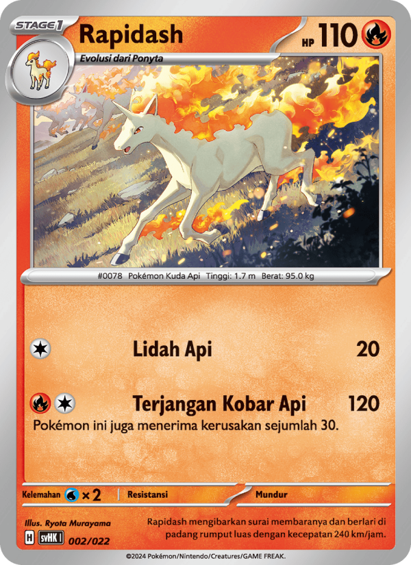 Rapidash 002 — Koraidon ex Purba (Indonesian Pokémon TCG card)