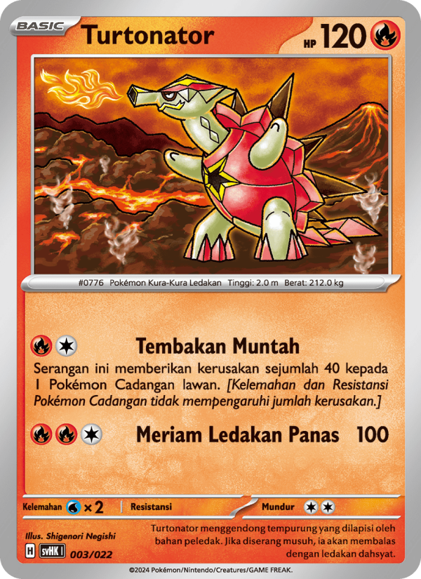Turtonator 003 — Koraidon ex Purba (Indonesian Pokémon TCG card)