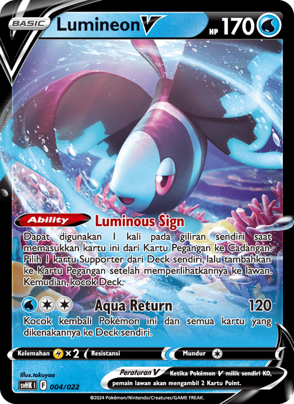 Lumineon V 004 — Koraidon ex Purba (Indonesian Pokémon TCG card)