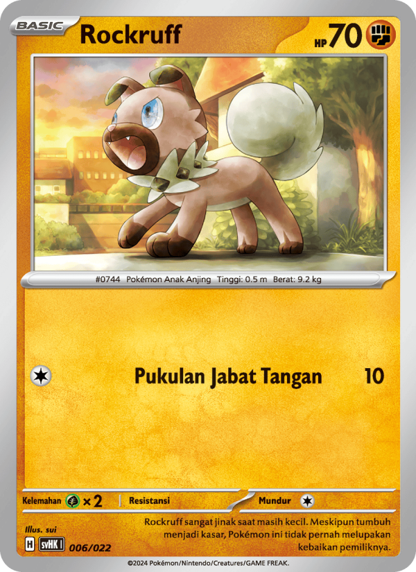 Rockruff 006 — Koraidon ex Purba (Indonesian Pokémon TCG card)