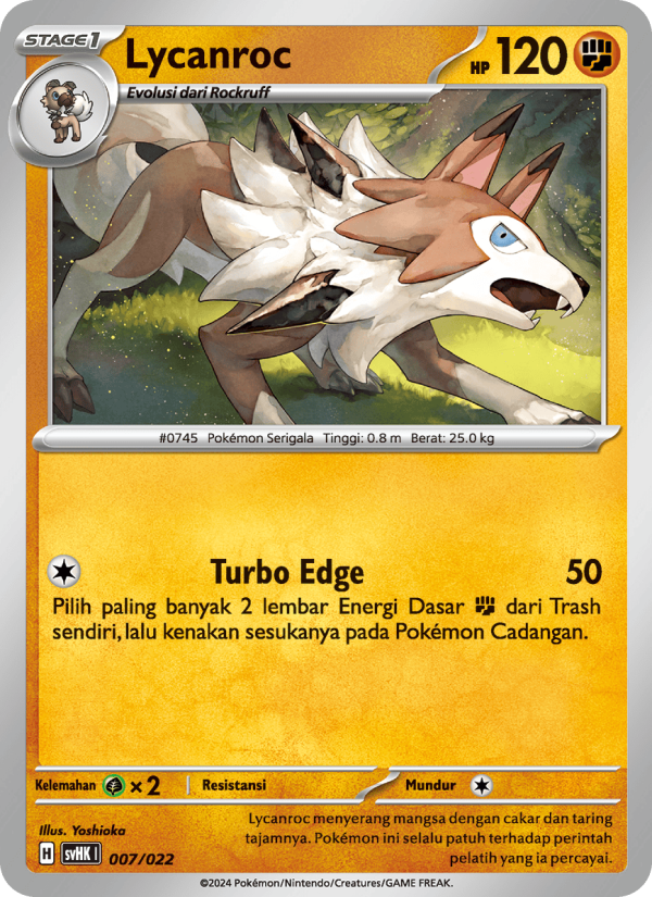 Lycanroc 007 — Koraidon ex Purba (Indonesian Pokémon TCG card)