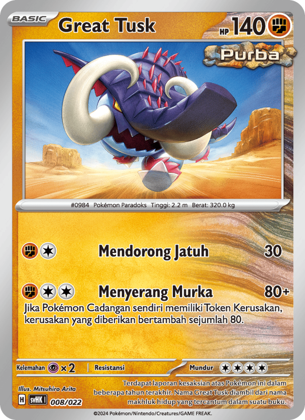 Great Tusk 008 — Koraidon ex Purba (Indonesian Pokémon TCG card)