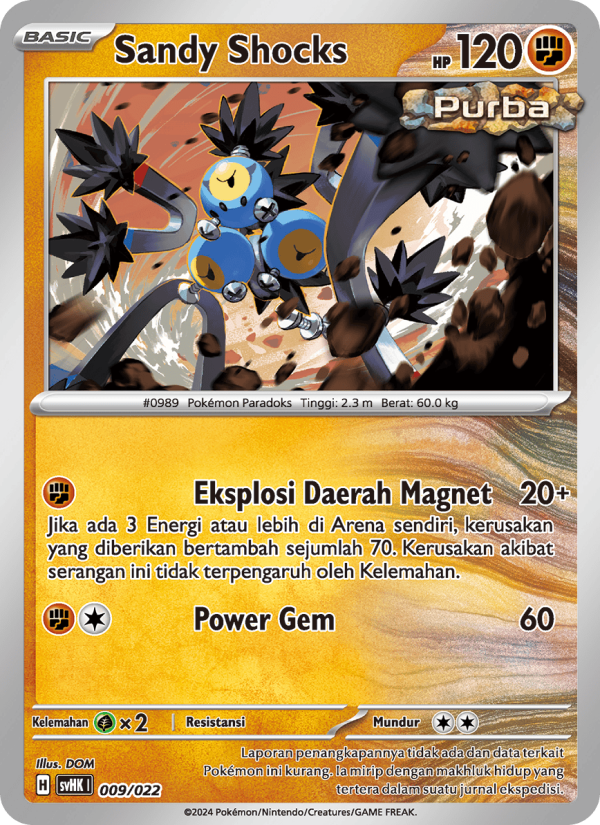 Sandy Shocks 009 — Koraidon ex Purba (Indonesian Pokémon TCG card)