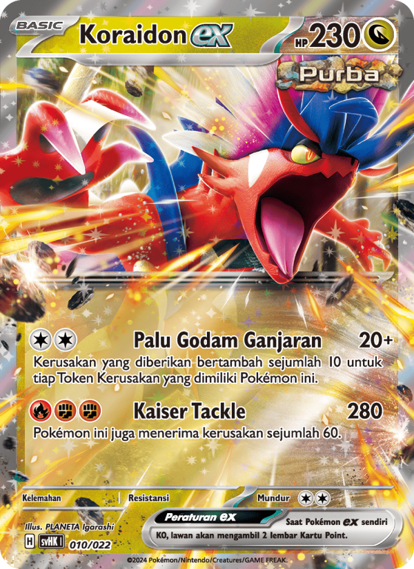 Koraidon ex 010 — Koraidon ex Purba (Indonesian Pokémon TCG card)