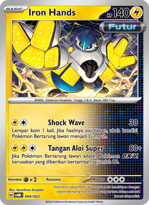 Iron Hands 004 — Miraidon ex Futur (Indonesian Pokémon TCG card)