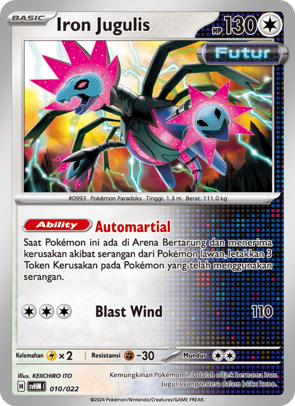 Iron Jugulis 010 — Miraidon ex Futur (Indonesian Pokémon TCG card)