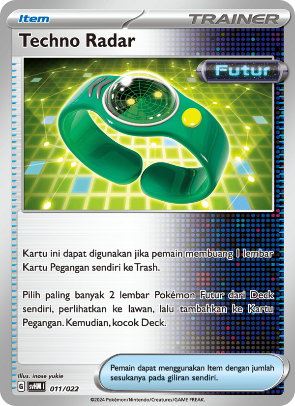Techno Radar 011 — Miraidon ex Futur (Indonesian Pokémon TCG card)