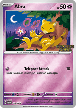 Abra 004 — M-P Indonesian Promos (Indonesian Pokémon TCG card)