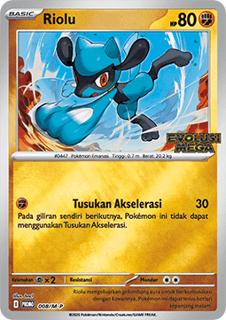 Riolu 008 — M-P Indonesian Promos (Indonesian Pokémon TCG card)