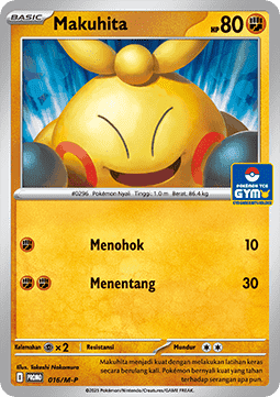 Makuhita 016 — M-P Indonesian Promos (Indonesian Pokémon TCG card)