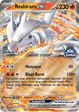 Reshiram ex 040 — M-P Indonesian Promos (Indonesian Pokémon TCG card)