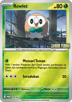 Rowlet 070 — M-P Indonesian Promos (Indonesian Pokémon TCG card)