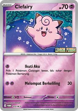 Clefairy 072 — M-P Indonesian Promos (Indonesian Pokémon TCG card)