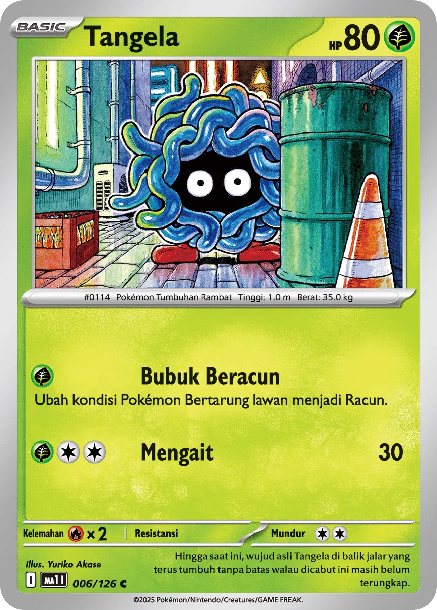 Tangela 006/184 — Evolusi Mega (Indonesian Pokémon TCG card)