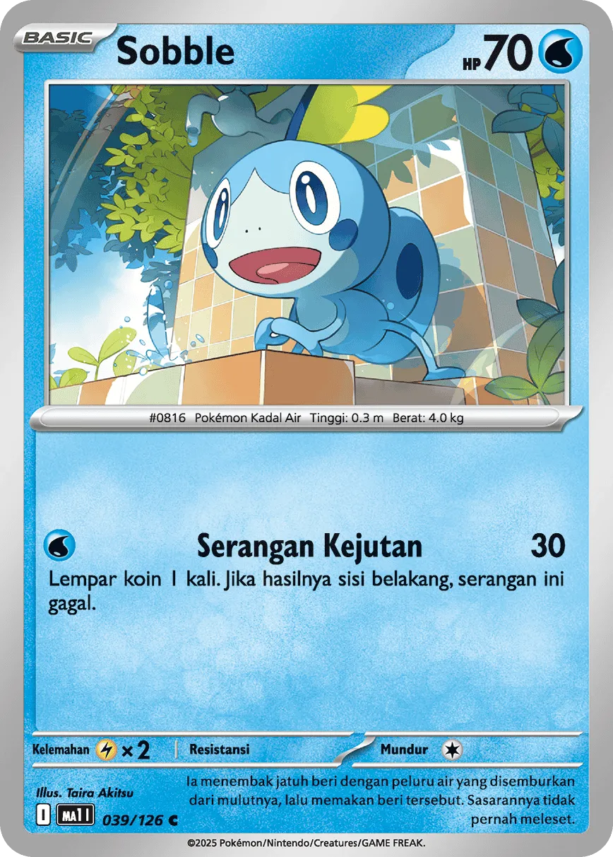 Sobble 039/184 — Evolusi Mega (Indonesian Pokémon TCG card)