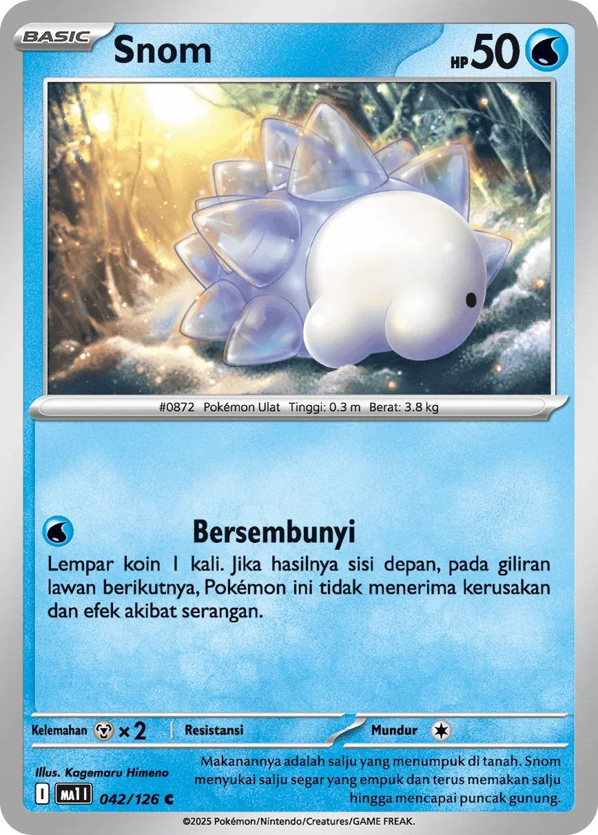 Snom 042/184 — Evolusi Mega (Indonesian Pokémon TCG card)