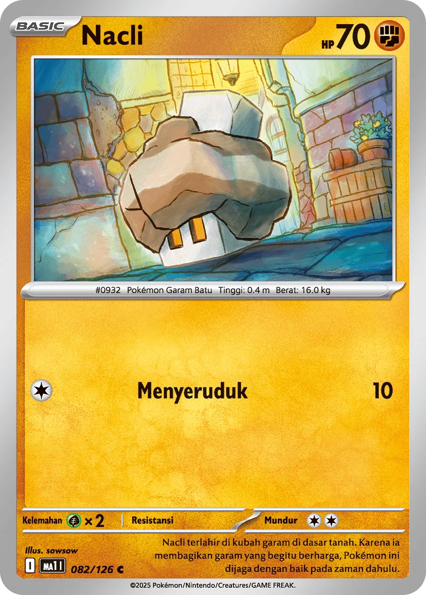 Nacli 082/184 — Evolusi Mega (Indonesian Pokémon TCG card)