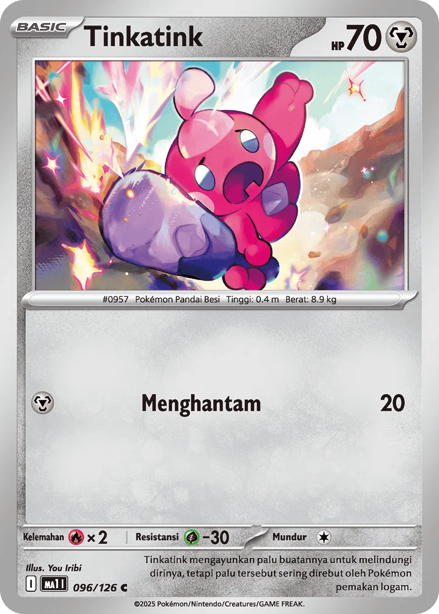 Tinkatink 096/184 — Evolusi Mega (Indonesian Pokémon TCG card)