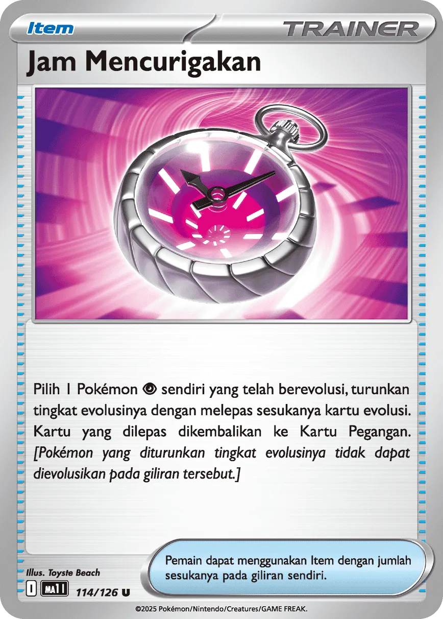 Strange Timepiece 114/184 — Evolusi Mega (Indonesian Pokémon TCG card)