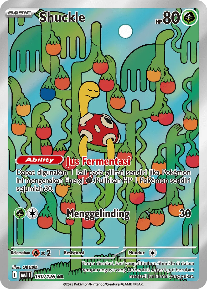 Shuckle 130/184 — Evolusi Mega (Indonesian Pokémon TCG card)