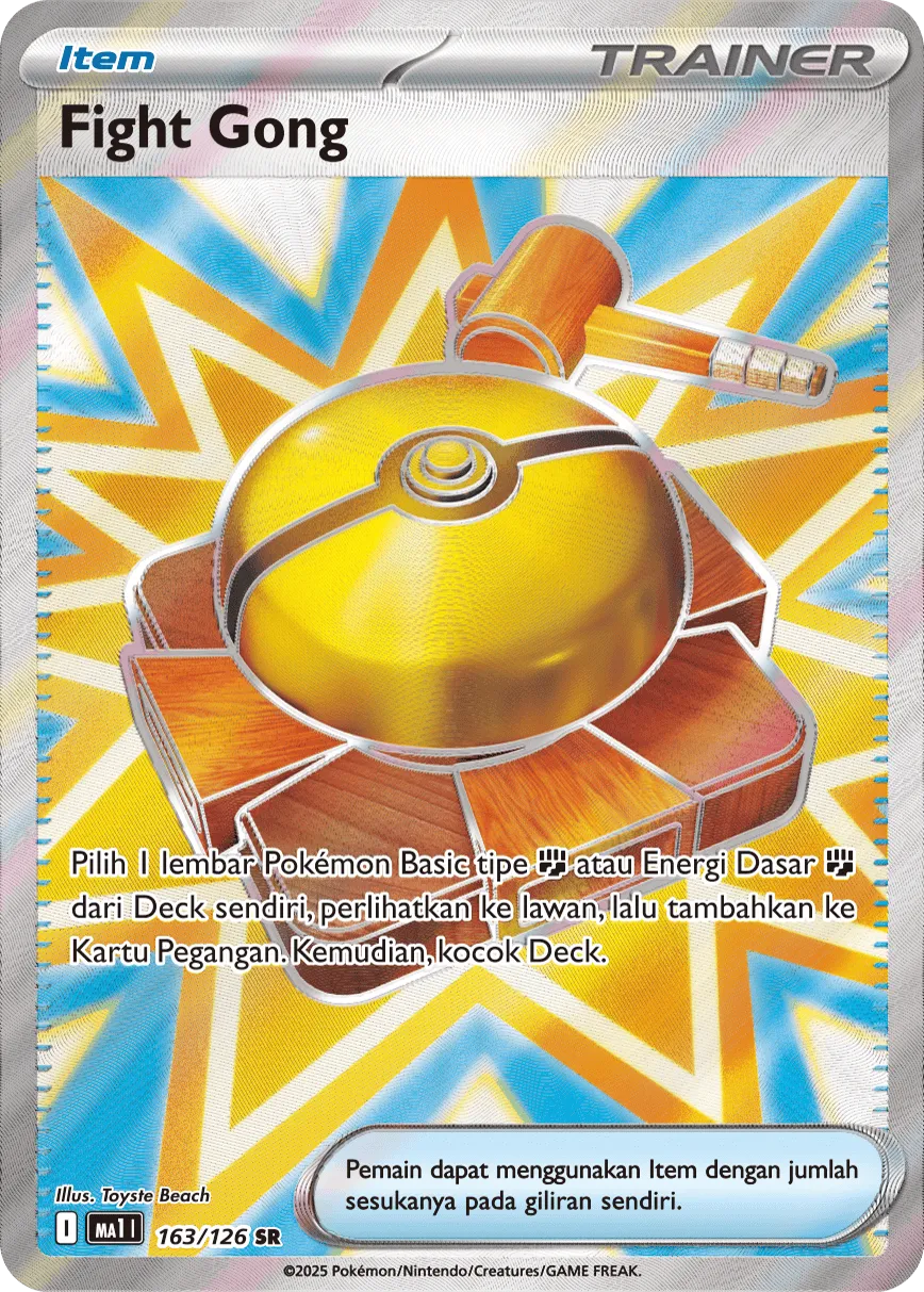 Fighting Gong 163/184 — Evolusi Mega (Indonesian Pokémon TCG card)