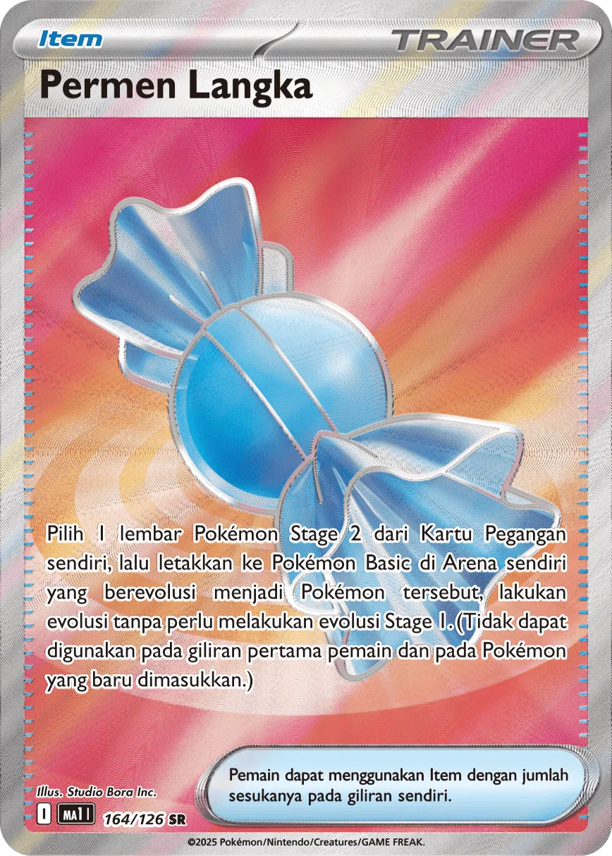 Rare Candy 164/184 — Evolusi Mega (Indonesian Pokémon TCG card)