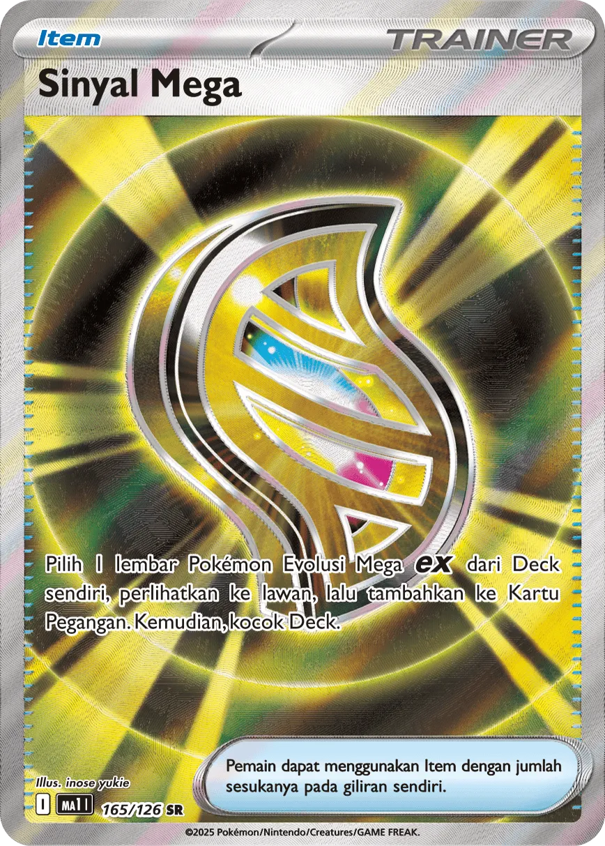 Mega Signal 165/184 — Evolusi Mega (Indonesian Pokémon TCG card)