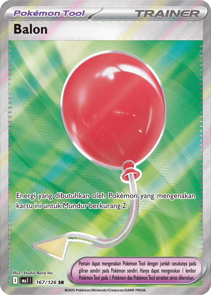 Air Balloon 167/184 — Evolusi Mega (Indonesian Pokémon TCG card)