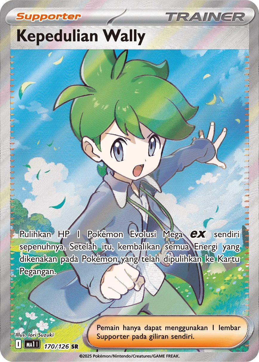 Wally's Compassion 170/184 — Evolusi Mega (Indonesian Pokémon TCG card)