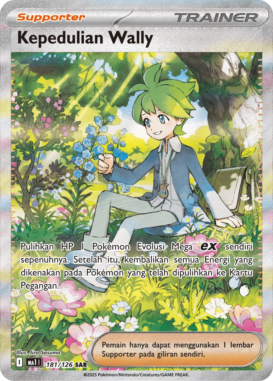 Wally's Compassion 181/184 — Evolusi Mega (Indonesian Pokémon TCG card)
