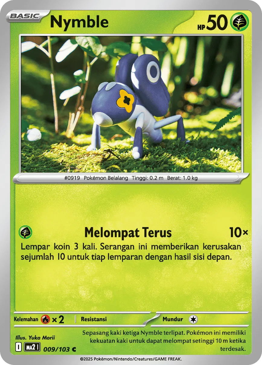 Nymble 009 — Blue Blaze (Indonesian Pokémon TCG card)