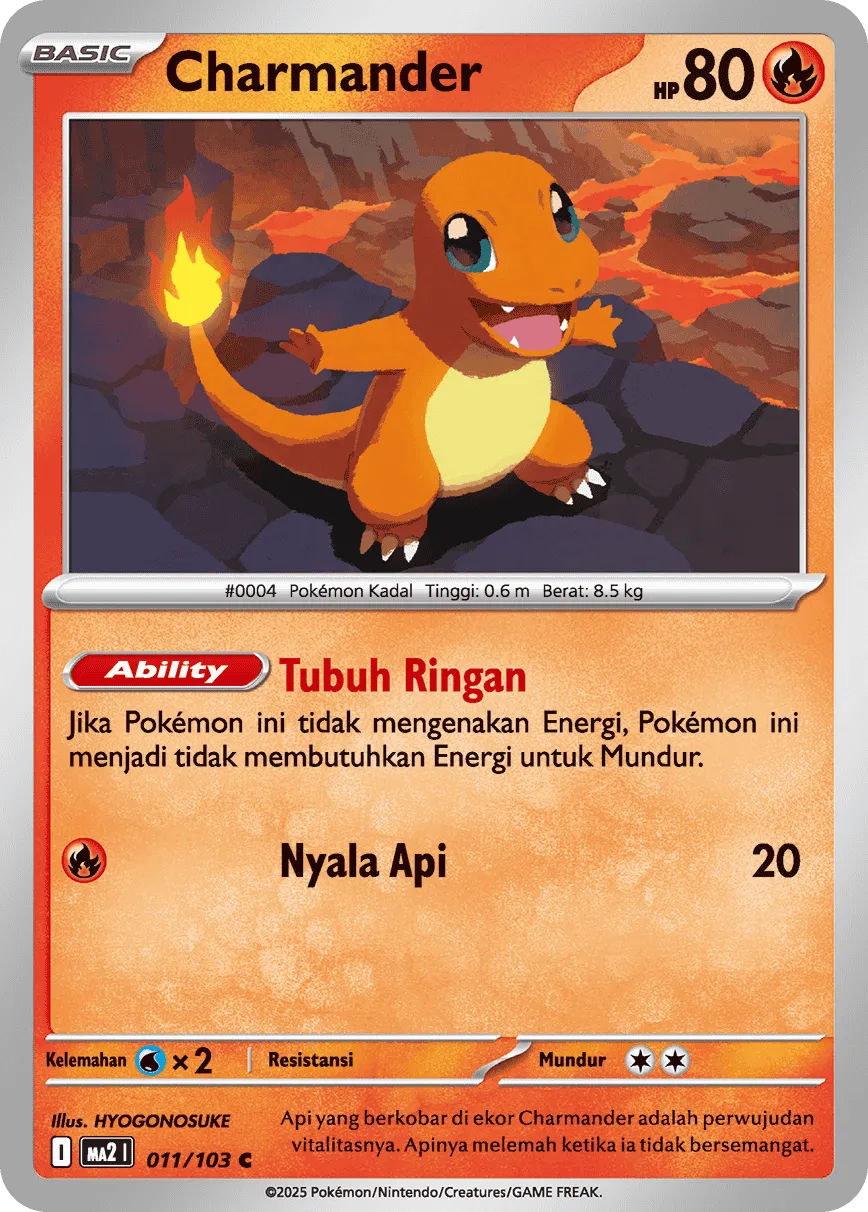 Charmander 011 — Blue Blaze (Indonesian Pokémon TCG card)