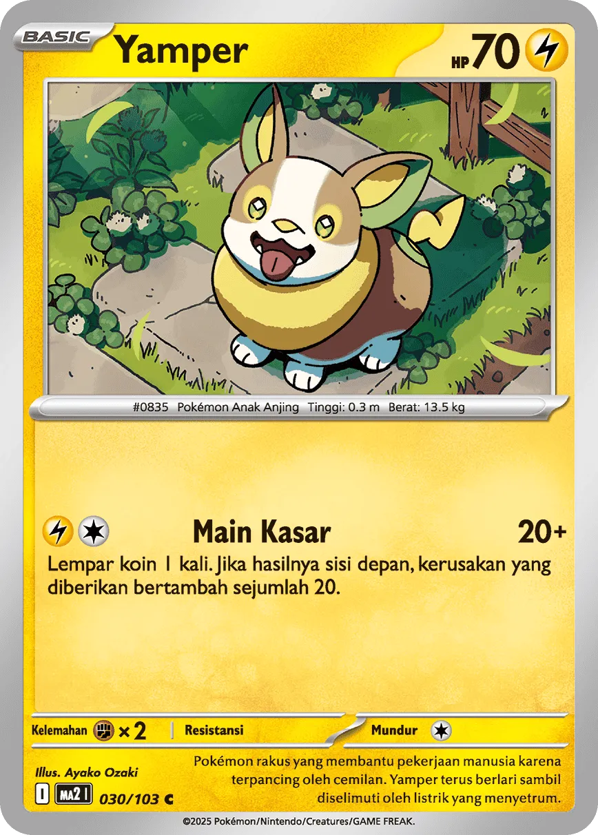 Yamper 030 — Blue Blaze (Indonesian Pokémon TCG card)