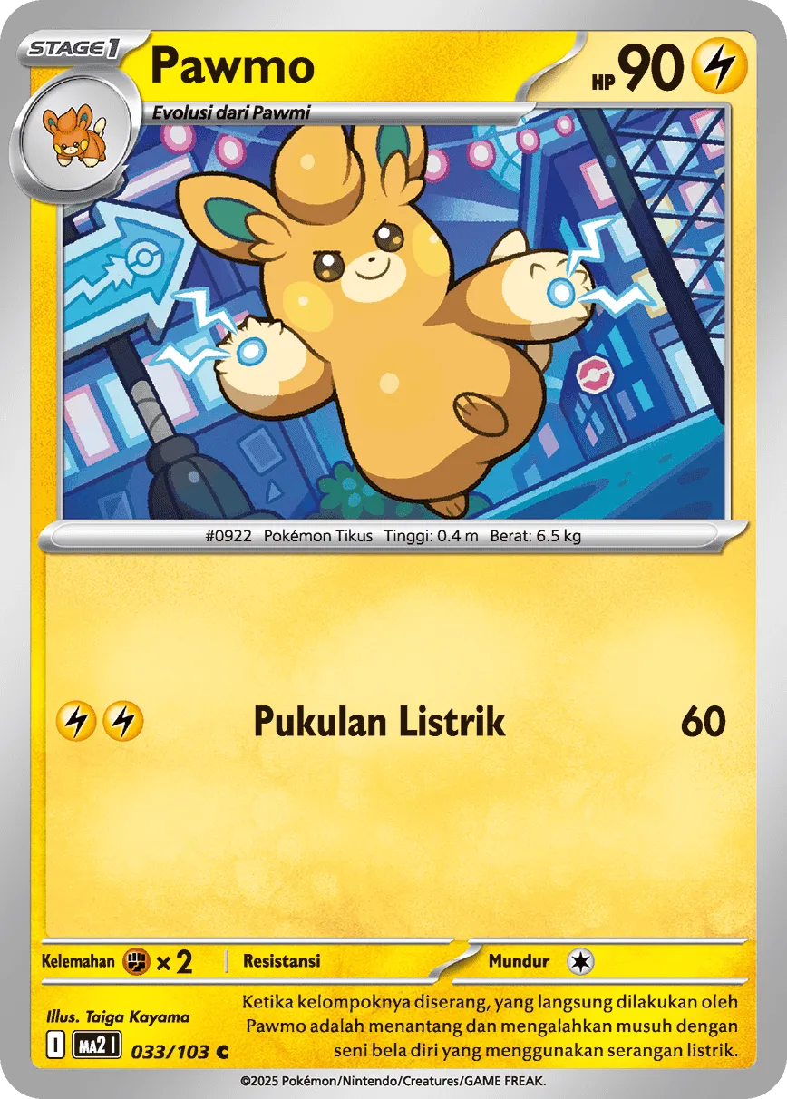 Pawmo 033 — Blue Blaze (Indonesian Pokémon TCG card)