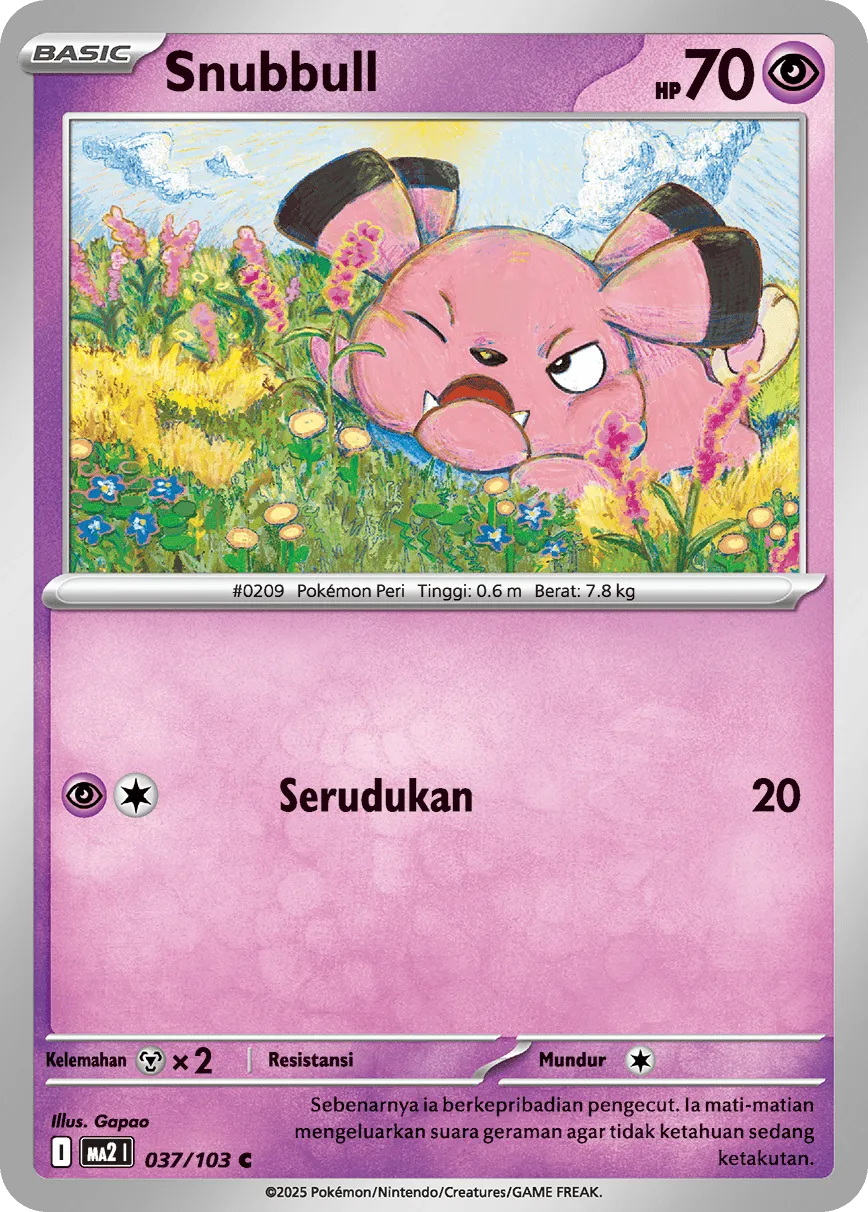 Snubbull 037 — Blue Blaze (Indonesian Pokémon TCG card)