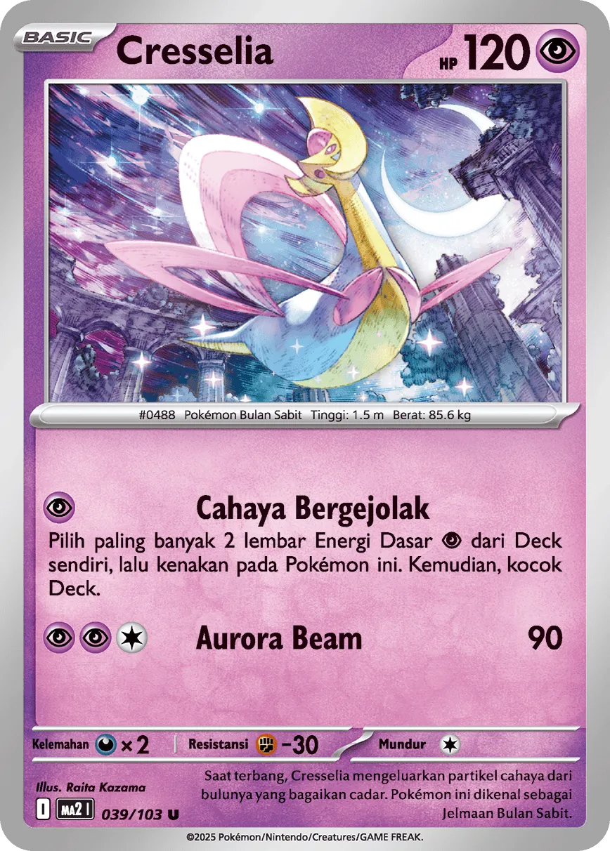 Cresselia 039 — Blue Blaze (Indonesian Pokémon TCG card)