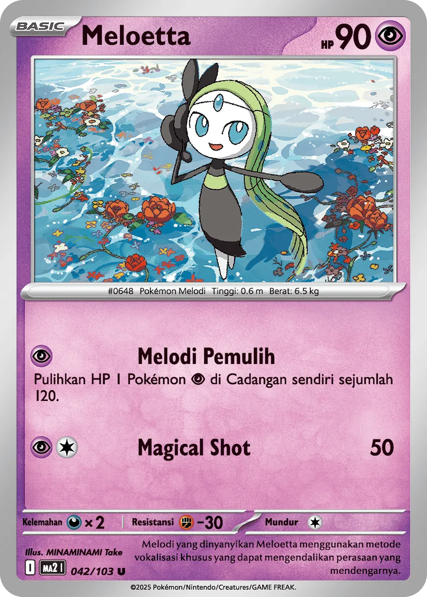 Meloetta 042 — Blue Blaze (Indonesian Pokémon TCG card)