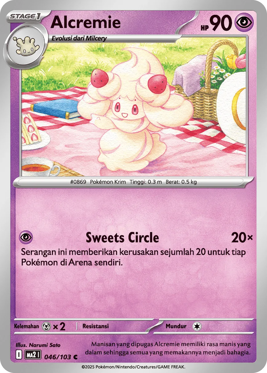 Alcremie 046 — Blue Blaze (Indonesian Pokémon TCG card)