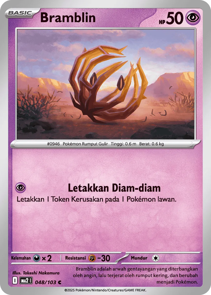 Bramblin 048 — Blue Blaze (Indonesian Pokémon TCG card)