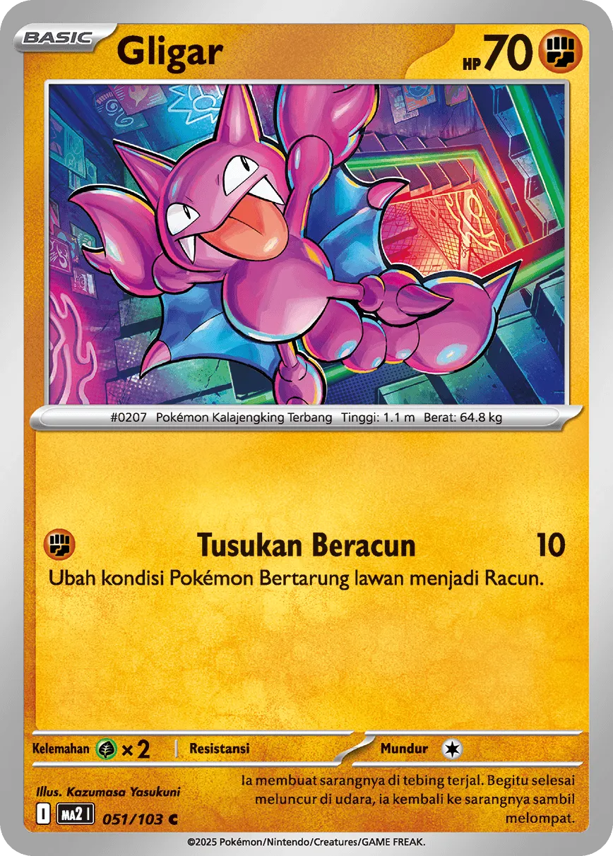 Gligar 051 — Blue Blaze (Indonesian Pokémon TCG card)
