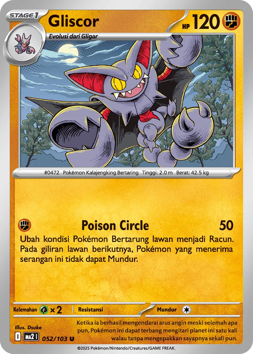 Gliscor 052 — Blue Blaze (Indonesian Pokémon TCG card)