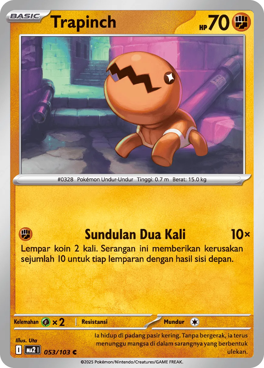 Trapinch 053 — Blue Blaze (Indonesian Pokémon TCG card)